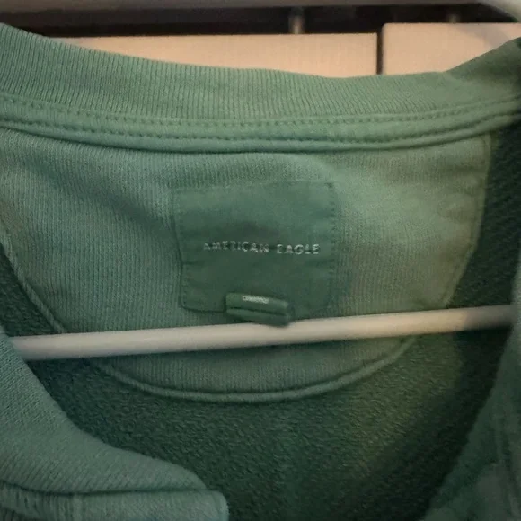 American Eagle Outfitters Teal Button-Up Sweatshirt - Picture 2 of 3
